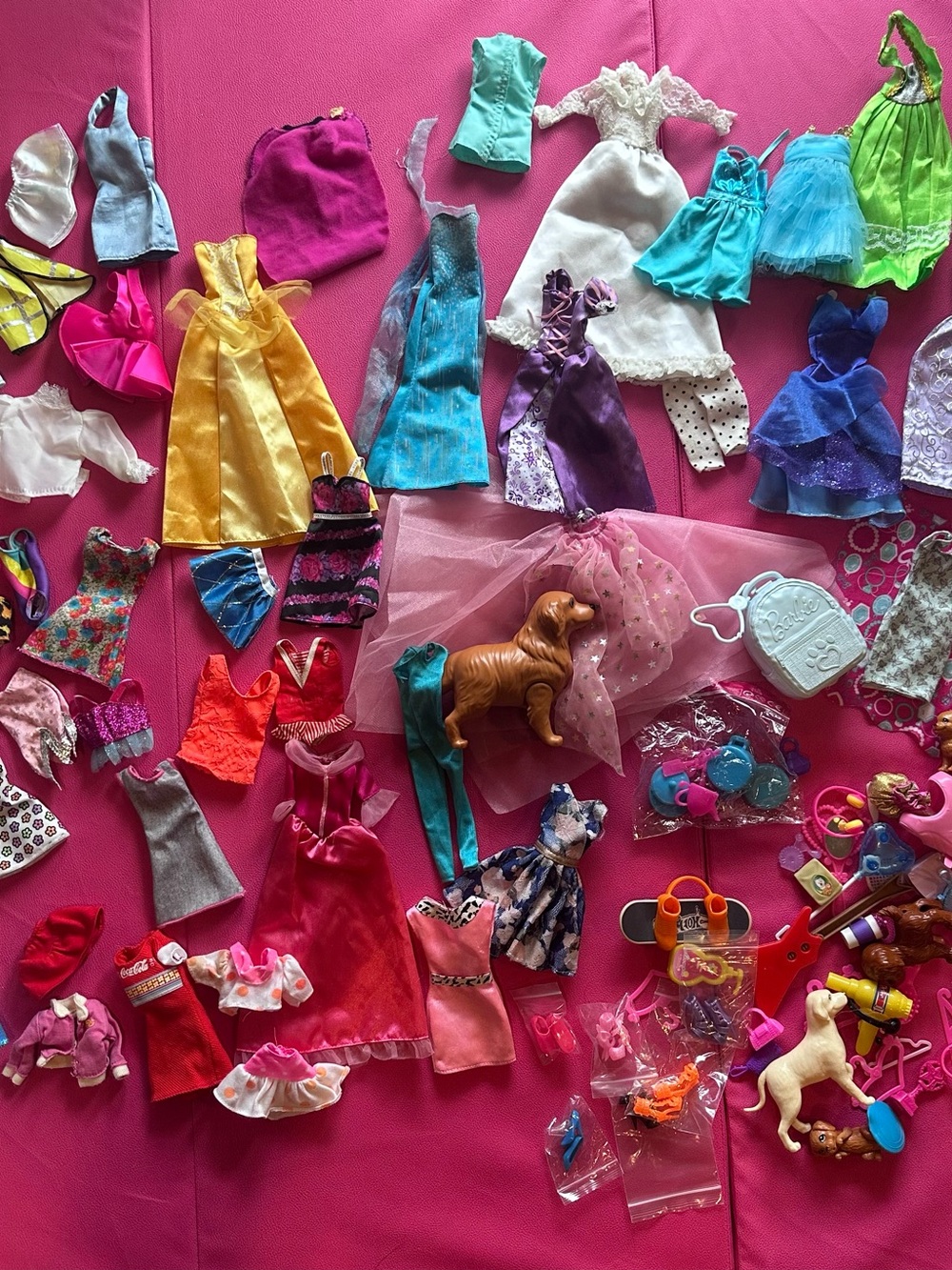 Large Lot of Mixed Barbie Doll Clothing & Accessories.